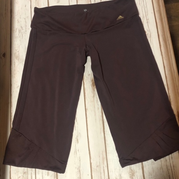 Free w/ any purchase. Adidas workout capris deep purple/wine color - Picture 2 of 7